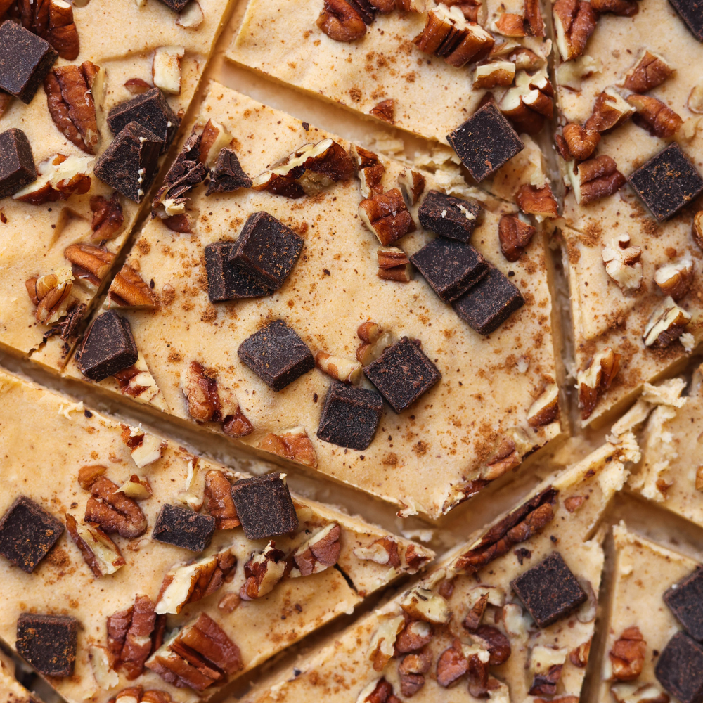 Chocolate Pecan Pumpkin Protein Yogurt Bark