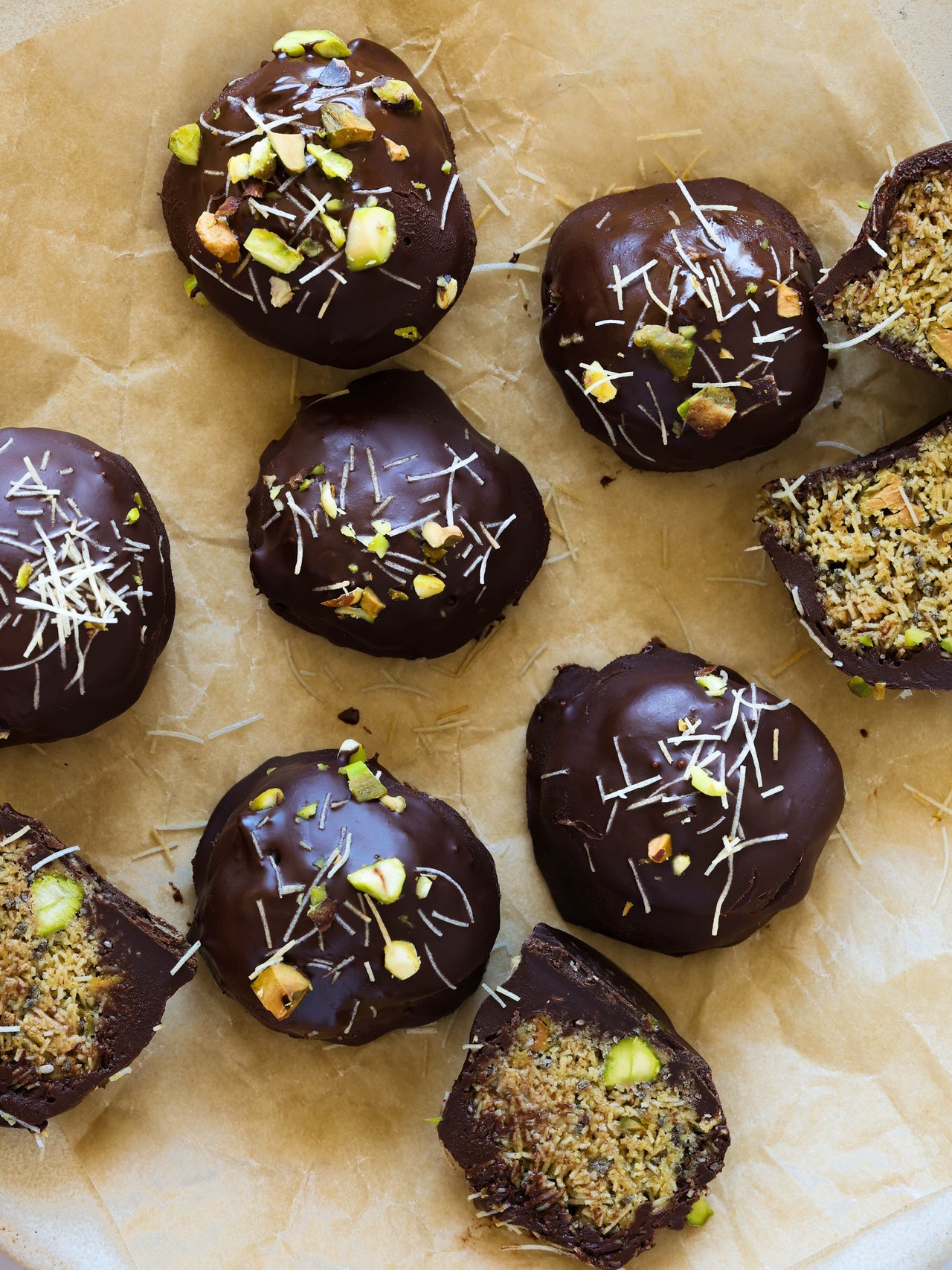 High Protein Chocolate Dubai Bites