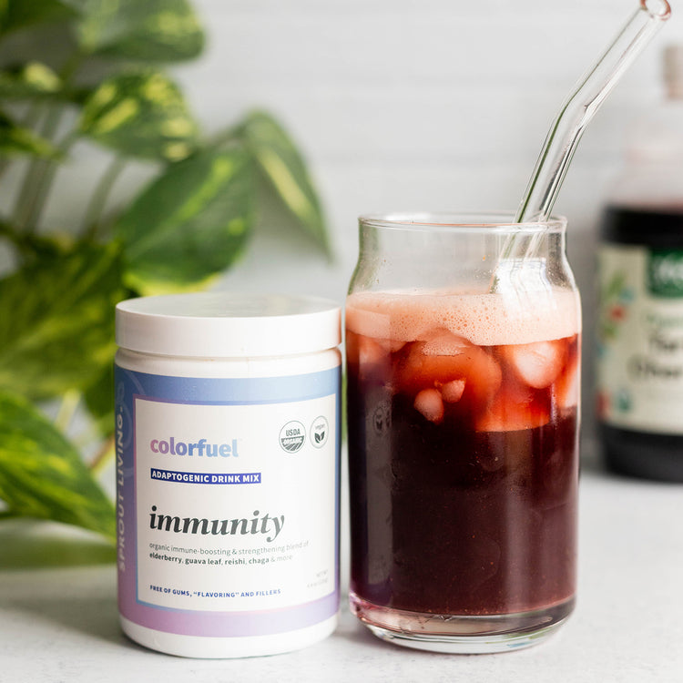 Colorfuel Immunity Mixed in Jar with Straw