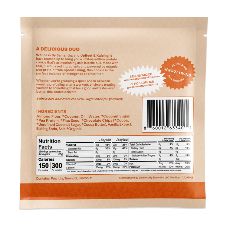 Wellness By Samantha PB Chip Protein Cookie NFP