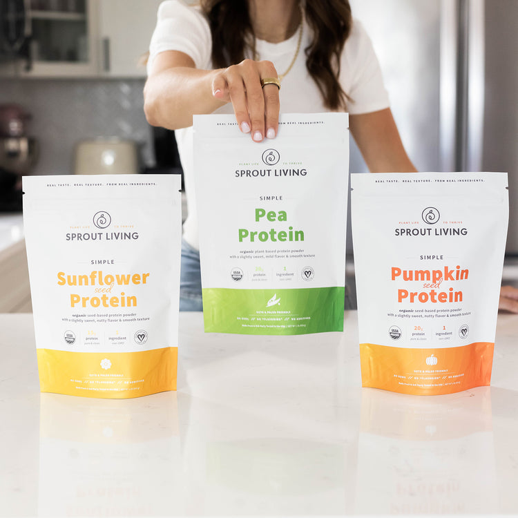Girl With Simple Protein Bags in Kitchen