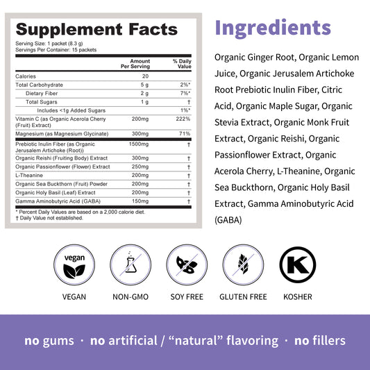 CF Calm Nutritional Information
