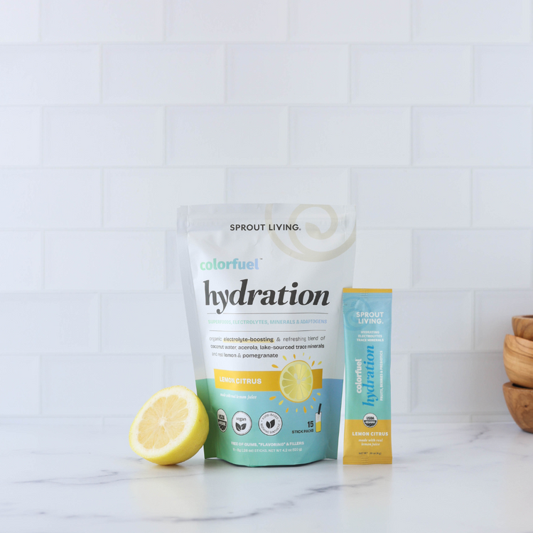 Colorfuel Hydration Lemon Citrus Stick Packs Bag