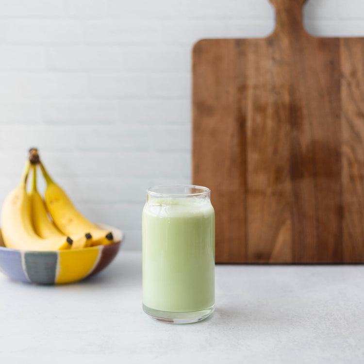 Green Pumpkin Seed Protein Shake in Kitchen