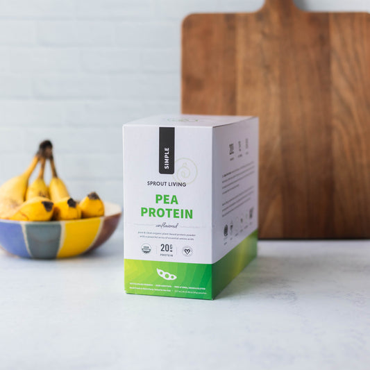 Simple Pea Protein Display Box in Kitchen