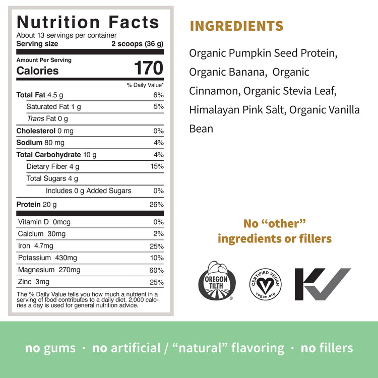 Simple Protein, Pumpkin Seed, Vanilla, 1lb