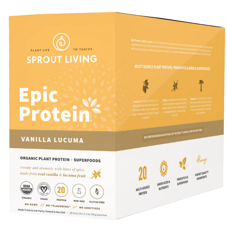 Epic Protein, Vanilla Lucuma, Box (16 singles)