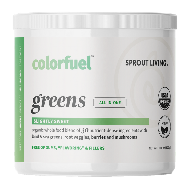 Colorfuel Slightly Sweet Greens jar