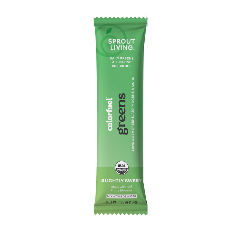 Colorfuel Slightly Sweet Greens Supplement Product on White Background