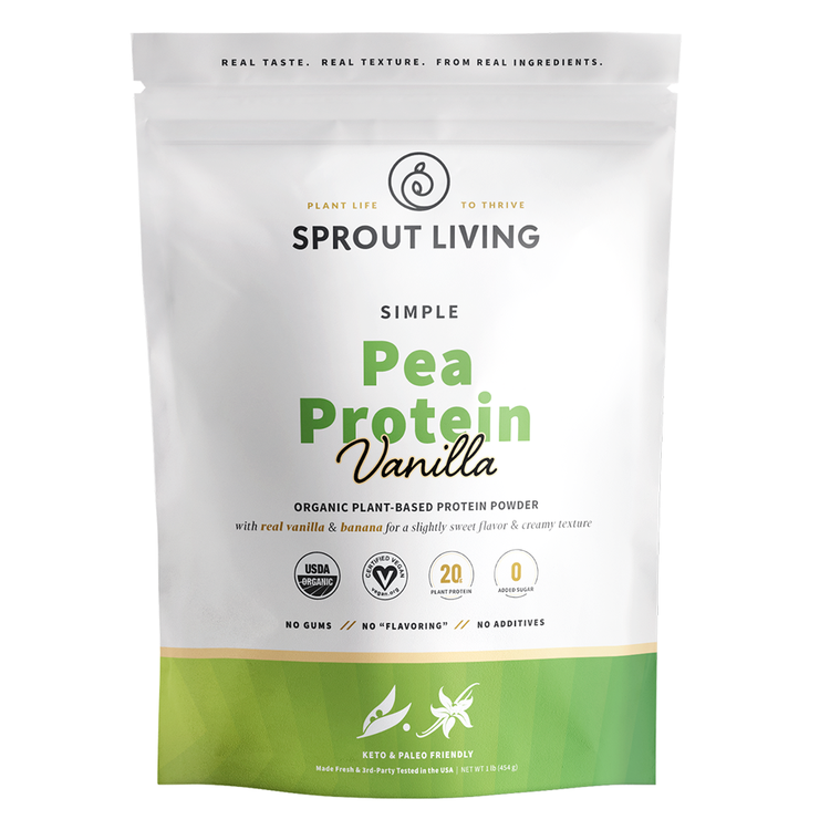 Sprout Living Simple Pea Protein 1lb Bag