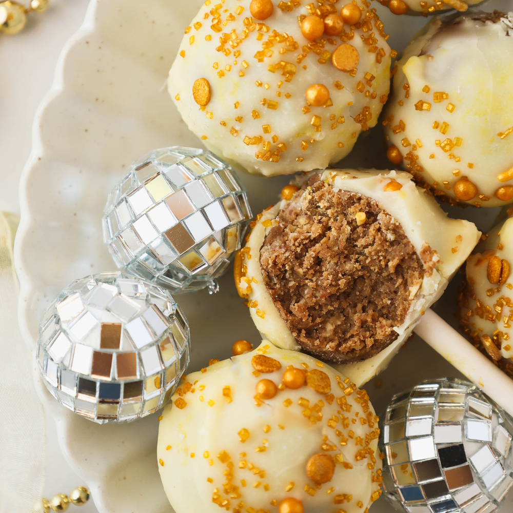 NYE Protein Vanilla Cake Pops