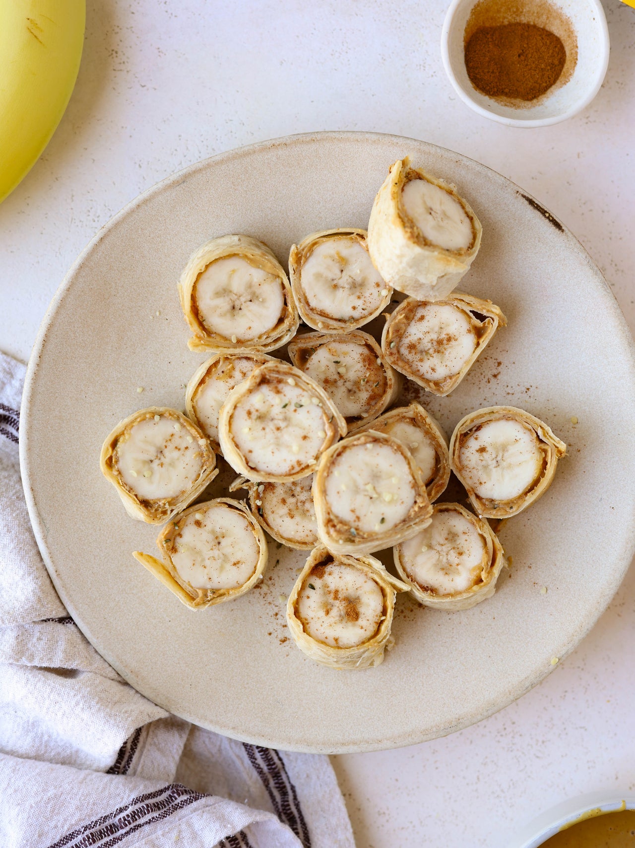 Peanut Butter Banana Protein Roll Ups