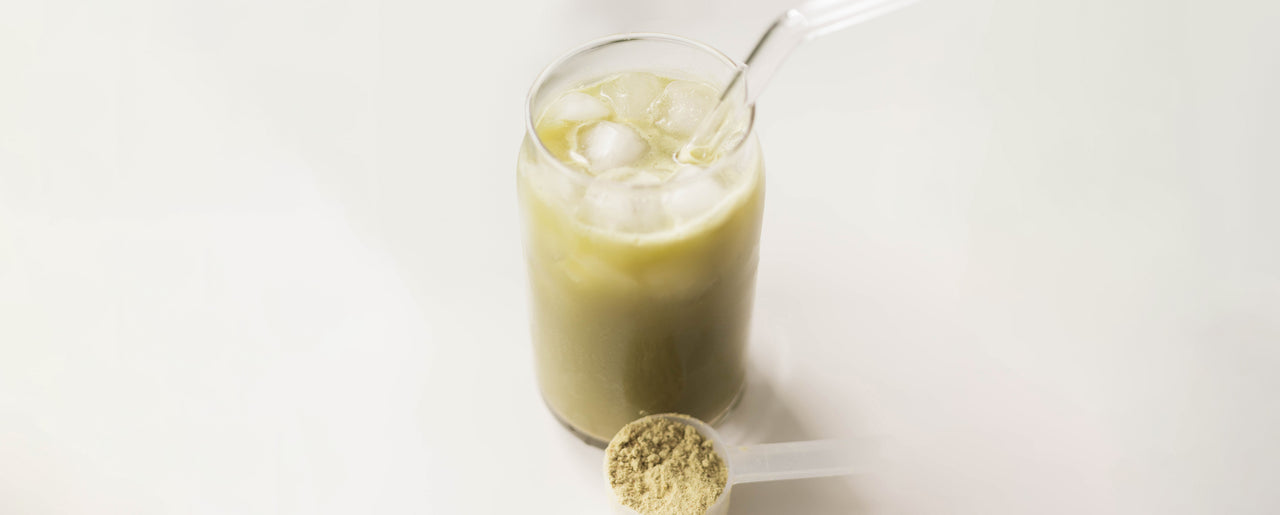High Protein Iced Matcha Latte