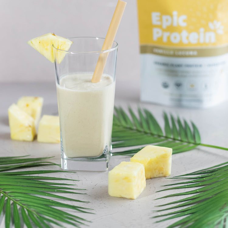Epic Protein Pina Colada Smoothie in Glass