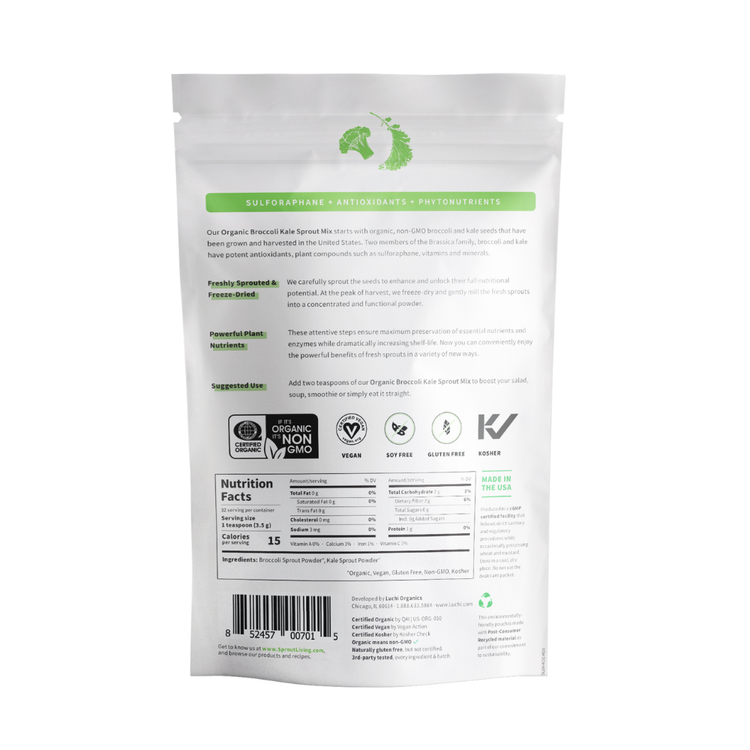 Broccoli & Kale Sprout Powder Mix, 4oz