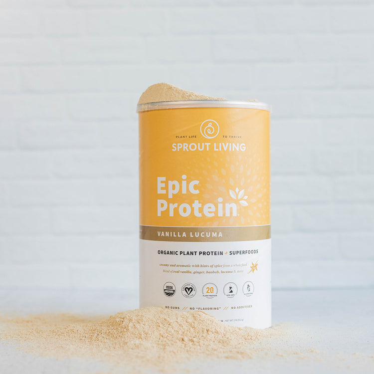 Epic Protein Vanilla Lucuma 2lb tub with Powder
