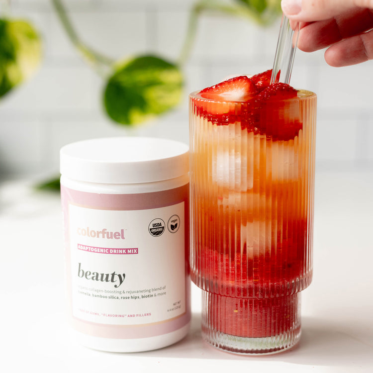 Colorfuel Beauty with Strawberry Drink