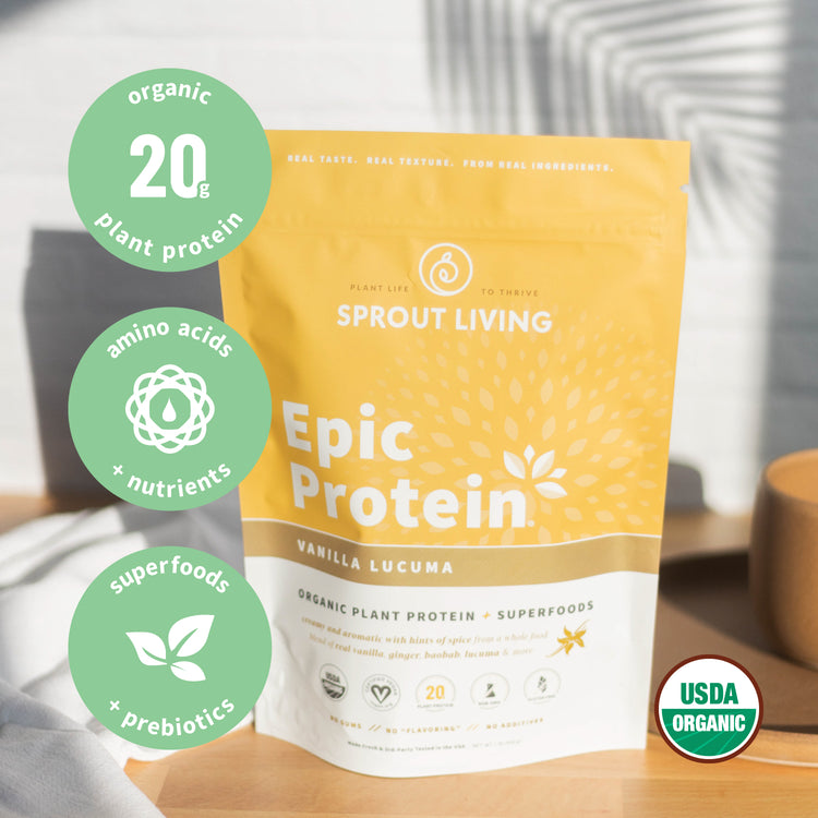 Epic Protein Vanilla 1lb bag + Benefit Highlights