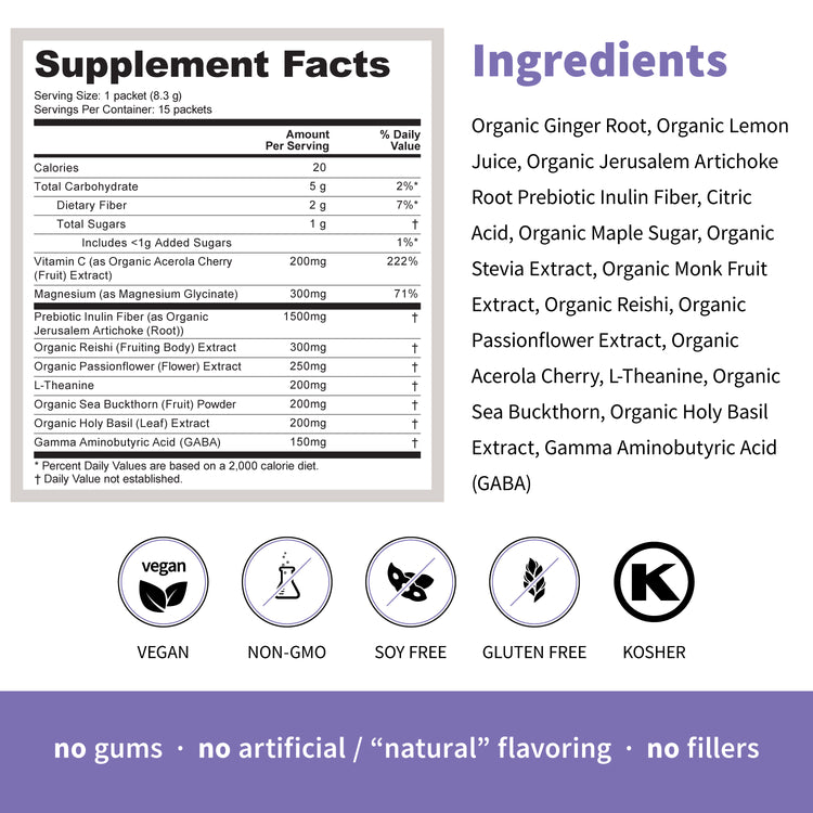 CF Calm Nutritional Information