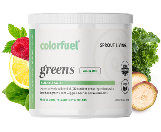Colorfuel Greens Jar with Fruit and Vegies