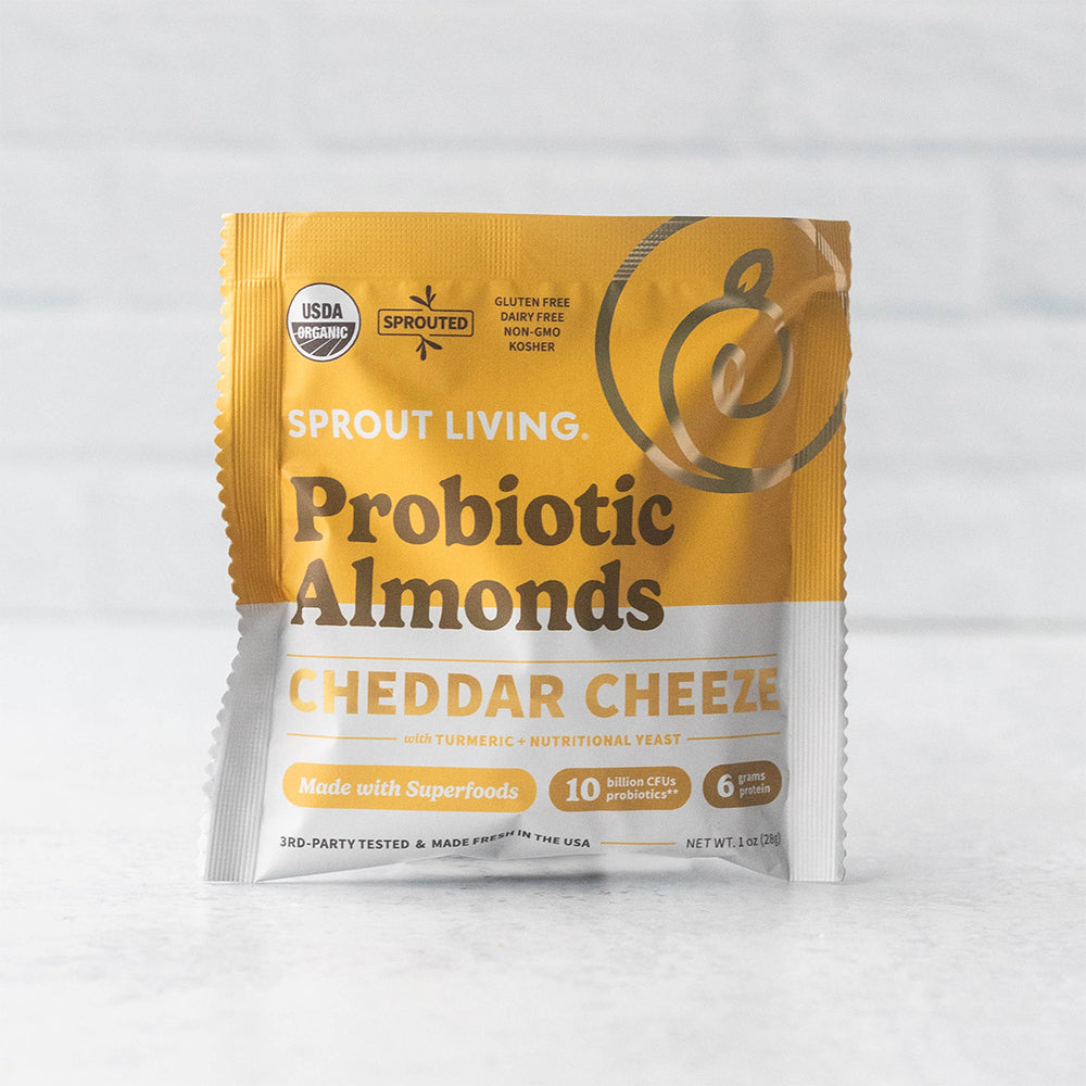 Packet Probiotic Almonds, Cheddar Cheeze Sprout Living