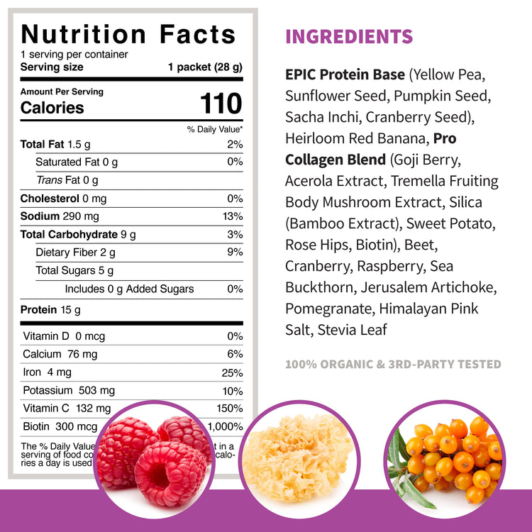 Epic Protein Pro Collagen Nutrition Facts