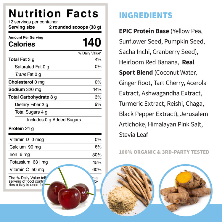 Epic Protein Real Sport Nutrition Facts