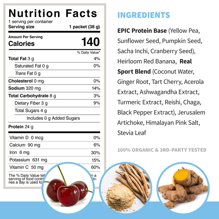 Epic Protein Real Sport Nutrition Facts