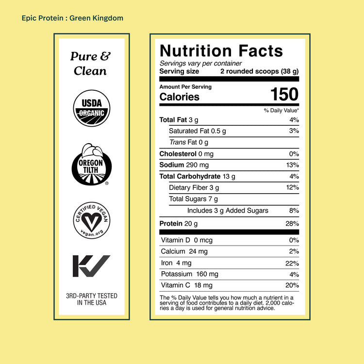 Epic Protein, Green Kingdom, 1lb