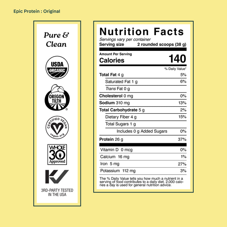 Epic Protein, Original (Unflavored), 1lb