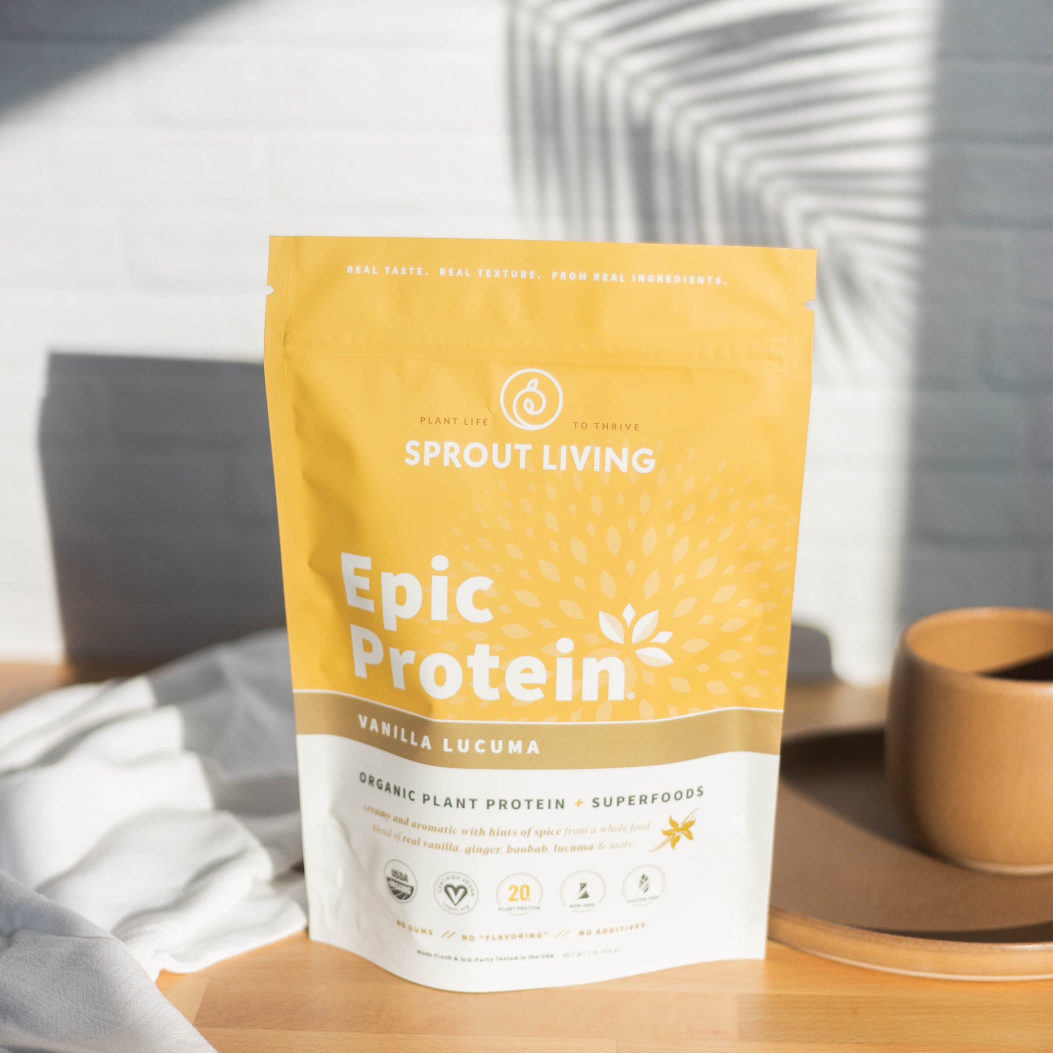 Organic Plant Protein + Superfoods, Vanilla Lucuma. AdditiveFree