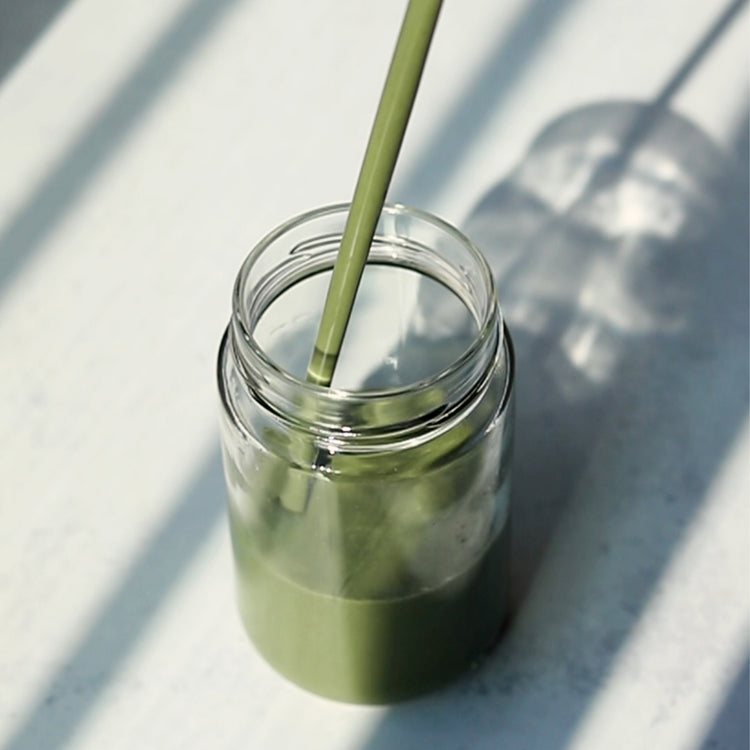 Mindful Matcha Smoothie Pour in Glass