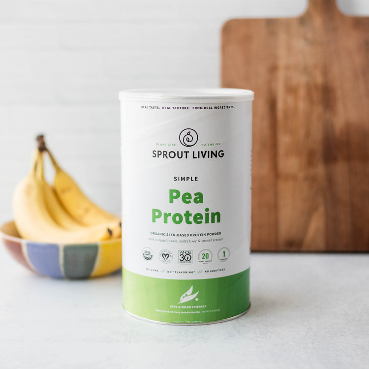 Simple Pea Protein 2lb tub in Kitchen