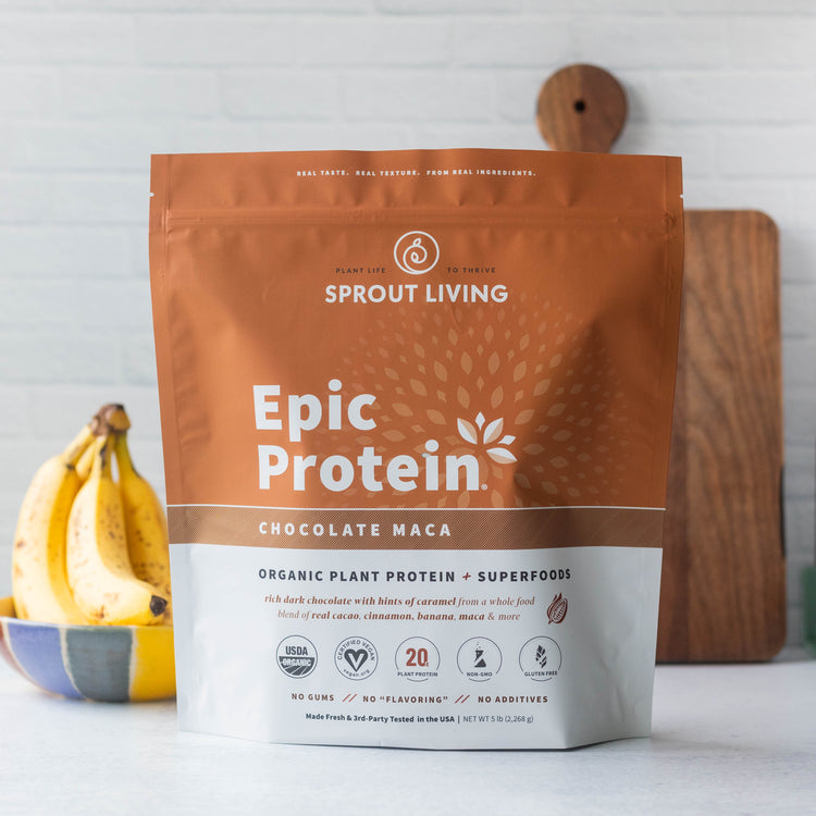 Epic Protein Chocolate Maca 5lb Bag in Kitchen