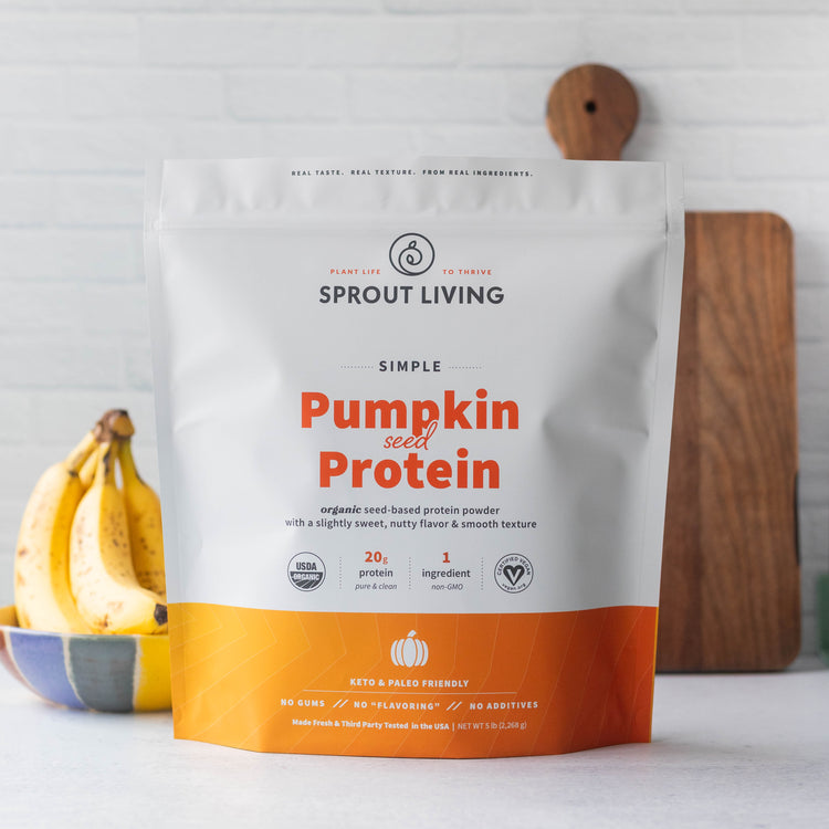 Simple Pumpkin Seed Protein 5lb Bag In Kitchen