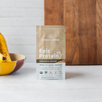 Epic Protein Complete Coffee Single Serve Packet in Kitchen