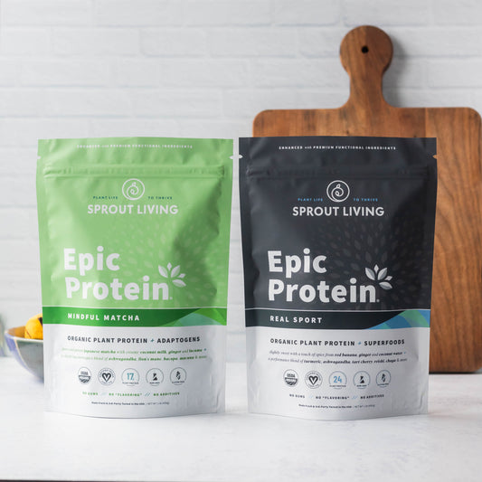 Epic Real Sport and Epic Mindful Matcha in Kitchen