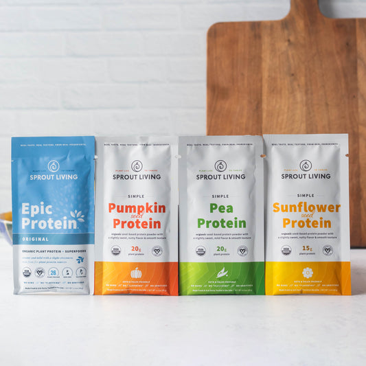 Whole30 Approved Sample Kit in Kitchen on White Background