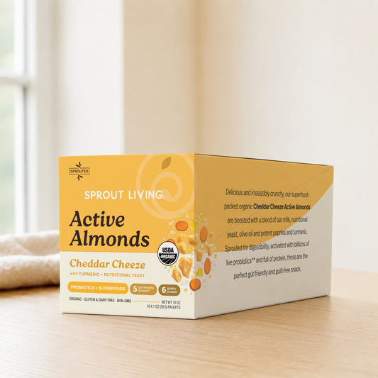 Probiotic Almonds, Cheddar Cheeze