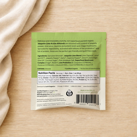 Probiotic Almonds, Jalapeño Lime, 1oz