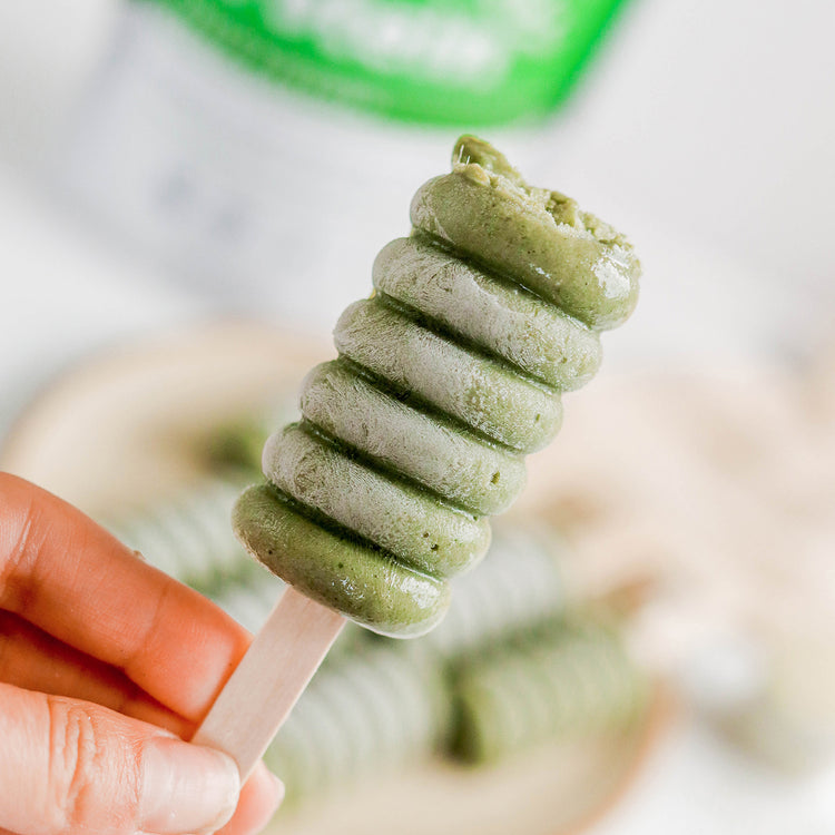 Epic Protein Green Popsicle in Hand