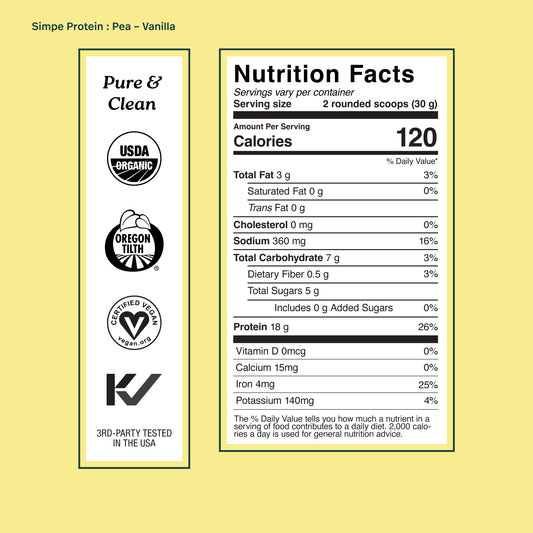 Simple Protein, Pea, Vanilla, 30g