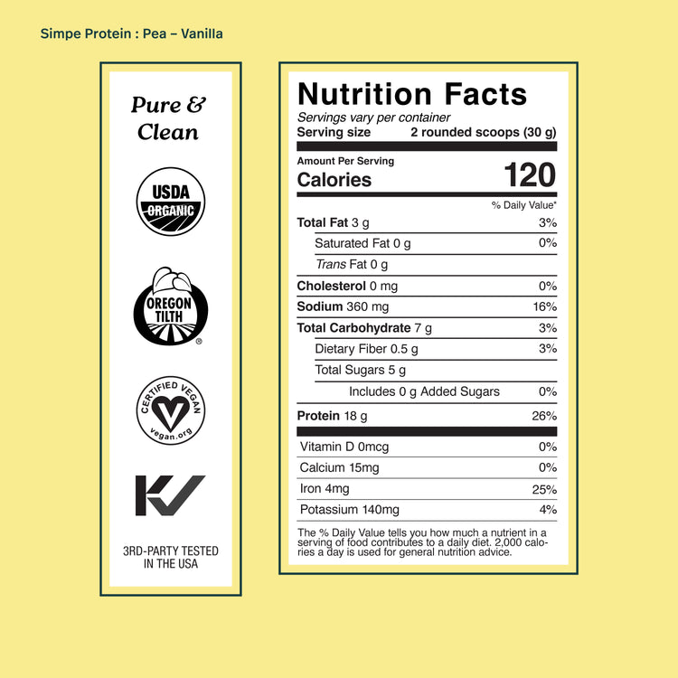 Simple Protein, Pea, Vanilla, 1lb