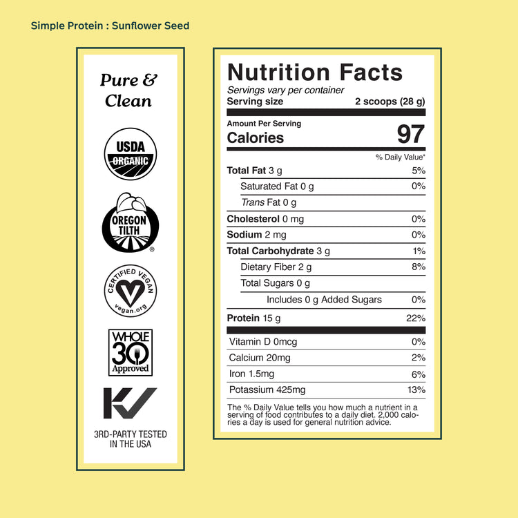 Simple Protein, Sunflower Seed, 1lb