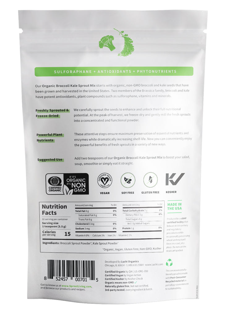 Broccoli & Kale Sprout Powder Mix, 4oz