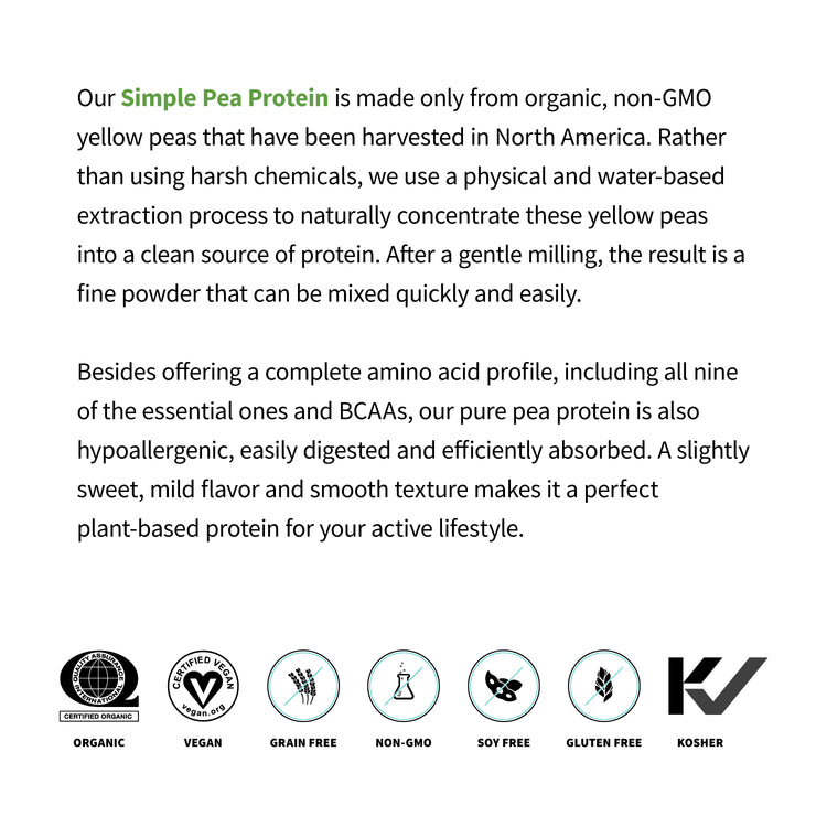 Simple Pea Protein Display Box benefits overview