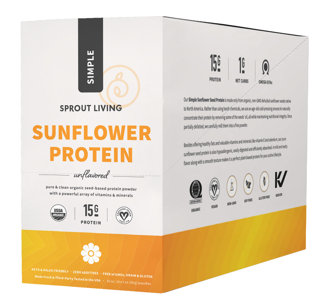 Organic Sunflower Seed Protein. 100 Pure, UltraClean, AdditiveFree